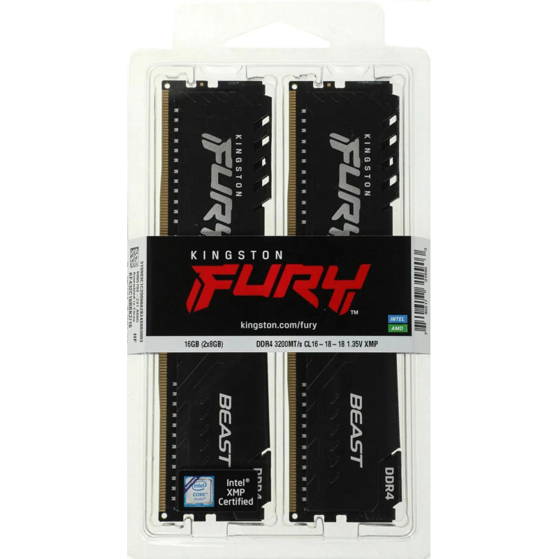 Модуль памяти Kingston DDR4 16GB 3200MHz PC4-25600 CL16(KF432C16BB2A/16) - фото 5