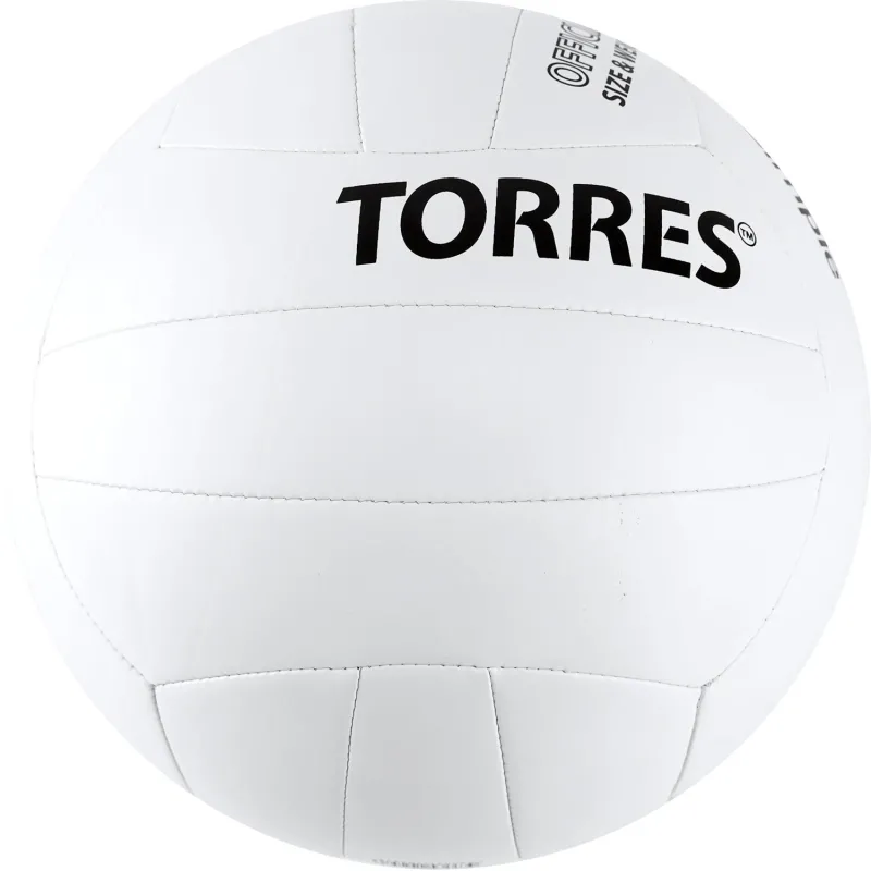 Мяч вол. TORRES Simple, V32105, р.5, синт.кожа (ТПУ), маш. сшивка,бел-чер - фото 2