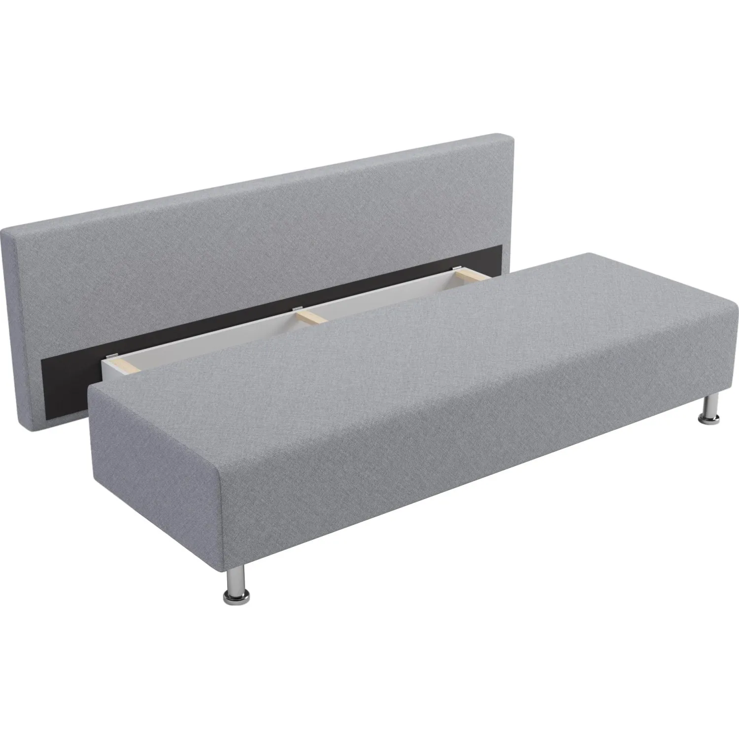 Диван - кровать SAL_0MX_МАРЛО рогожка Лагуна Светло-серый - фото 4