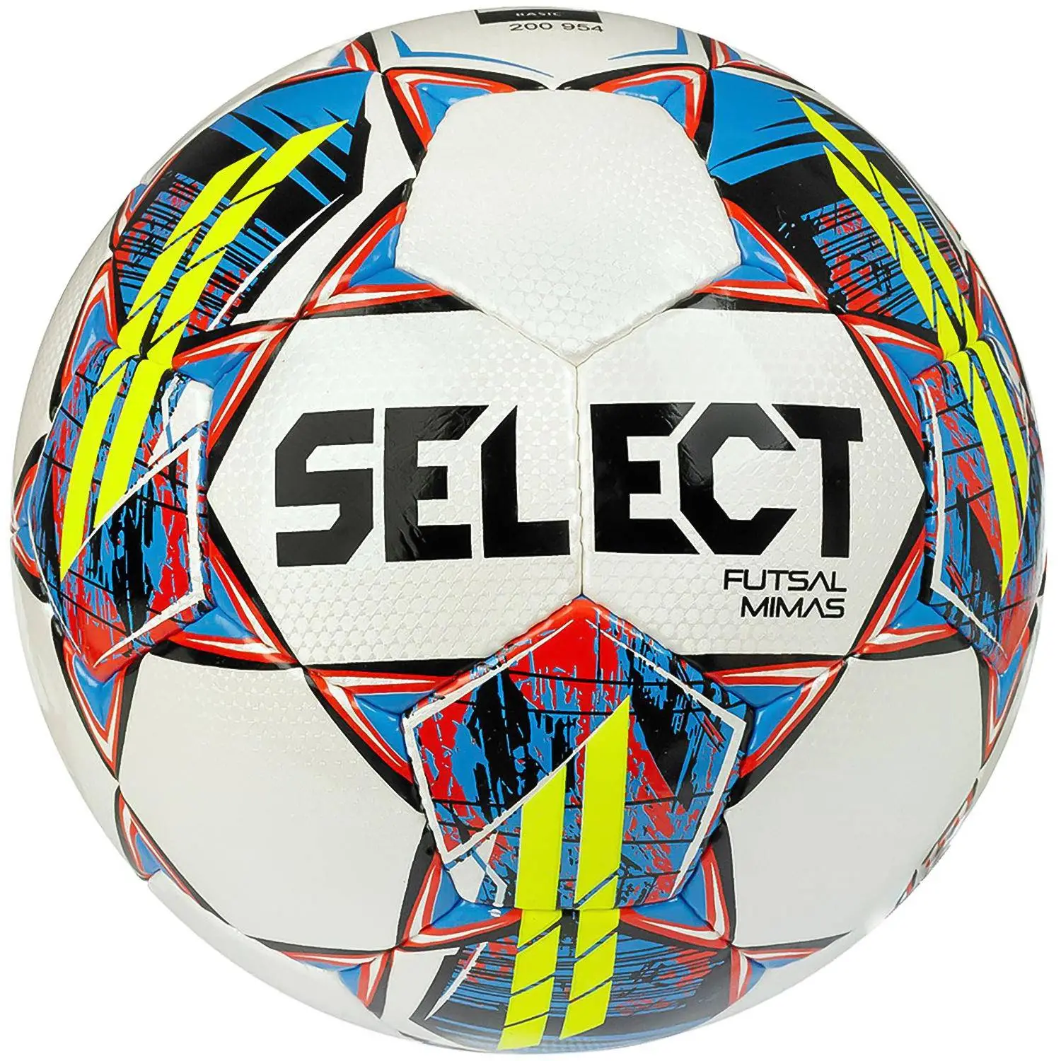 Мяч футзальн SELECT Futsal Mimas №4 FIFA BASIC (ПУ)бел-син-красн,1053460005 - фото 1