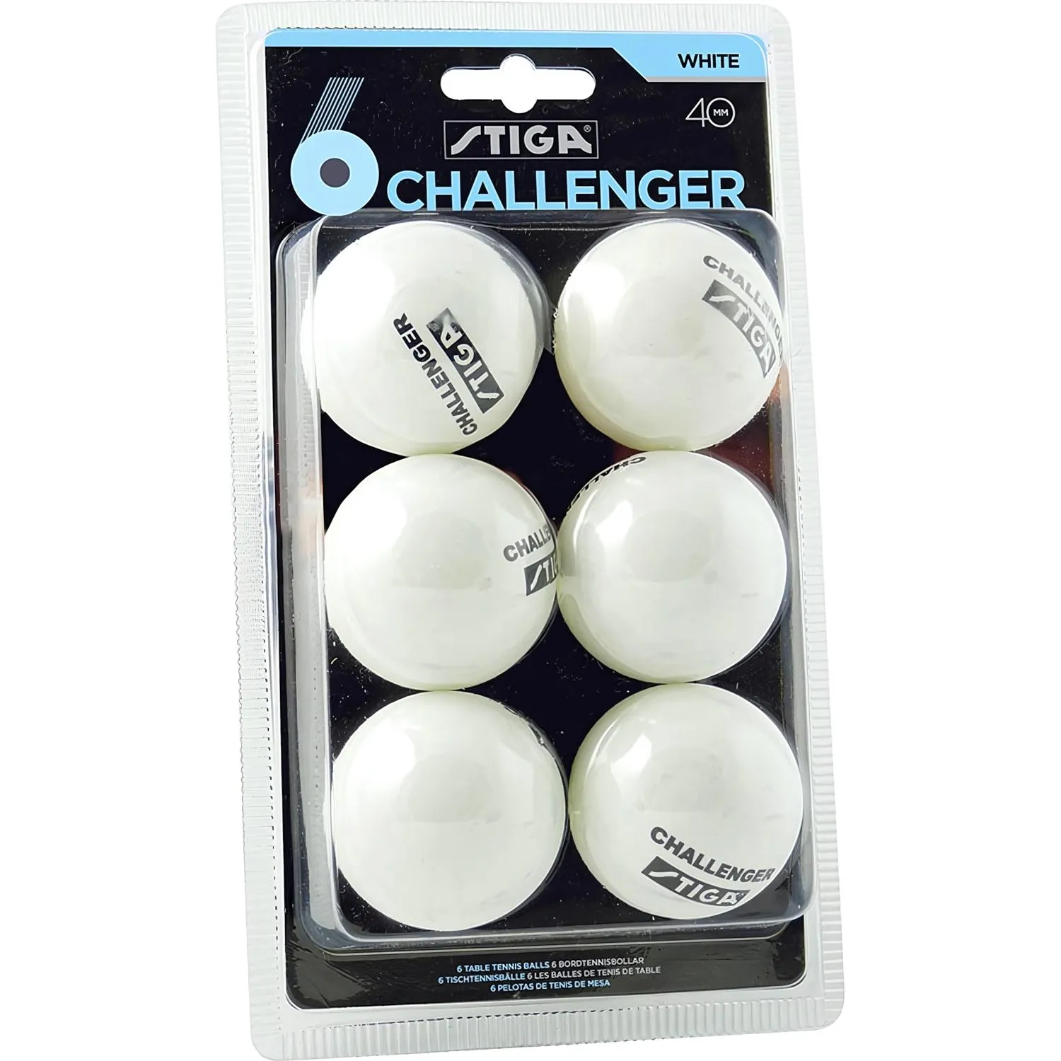 Набор д/настол. тенниса Stiga Challenger упак.6 шт. 5200-06 диам 40 мм - фото 1