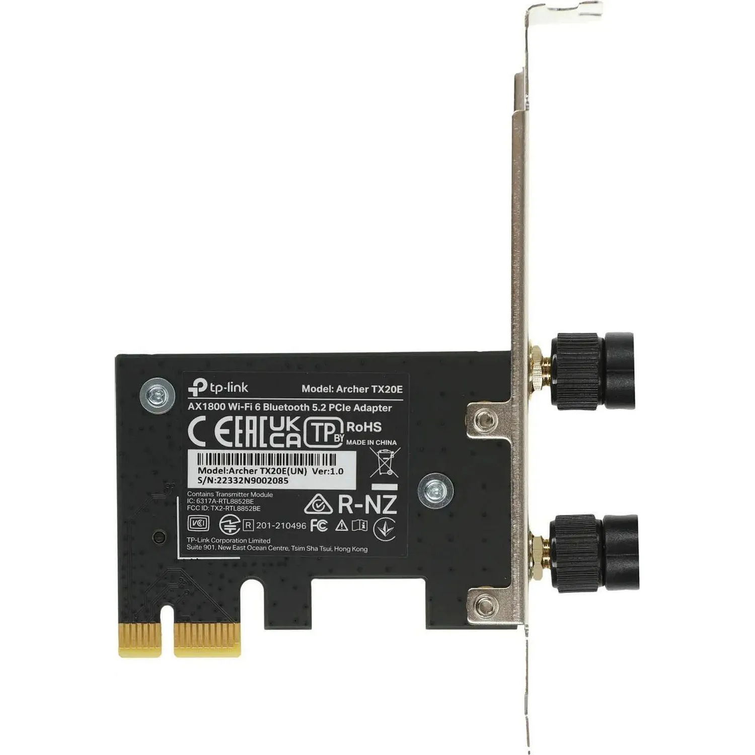 Маршрутизатор TP-LINK Archer TX20E AX1800 Bluetooth 5.2 PCI Express - фото 5