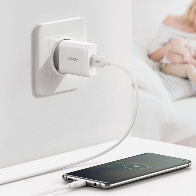 Зарядное устройство UGREEN USB-A QC 3.0 18W Charger CD122 (White) (10133) - фото 2