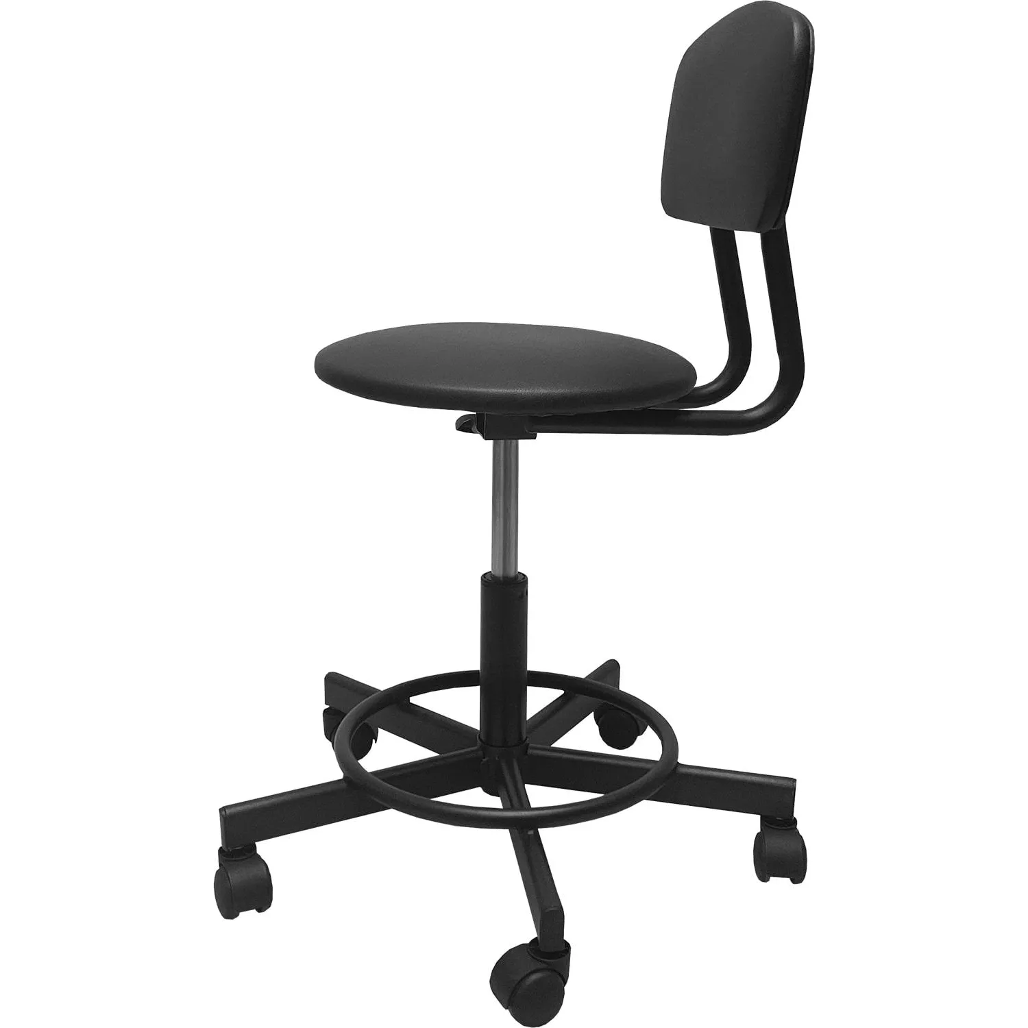 Стул лабораторный КО_EChair 231 PU (РС 97/12) к/з черный, газлифт - фото 3