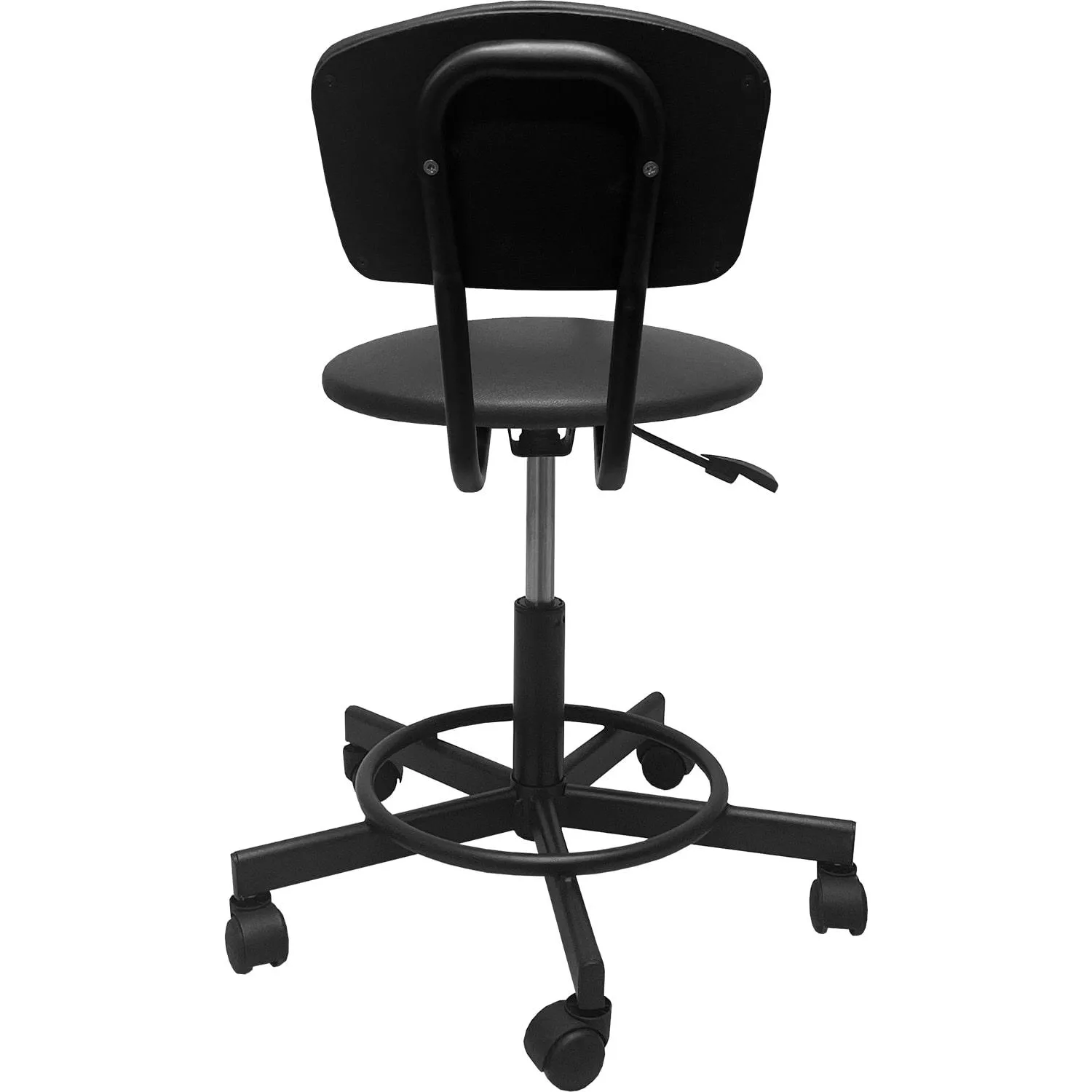 Стул лабораторный КО_EChair 231 PU (РС 97/12) к/з черный, газлифт - фото 4