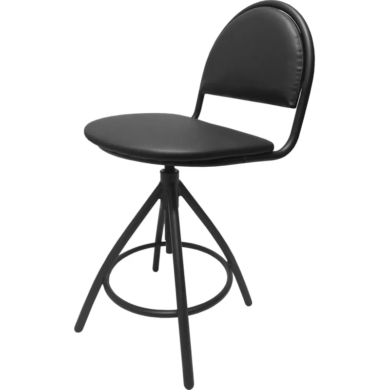 Стул лабораторный КО_EChair 232 PU РС01.00.61Т1 (РС 61Т1/61) к/з чер, винт - фото 1