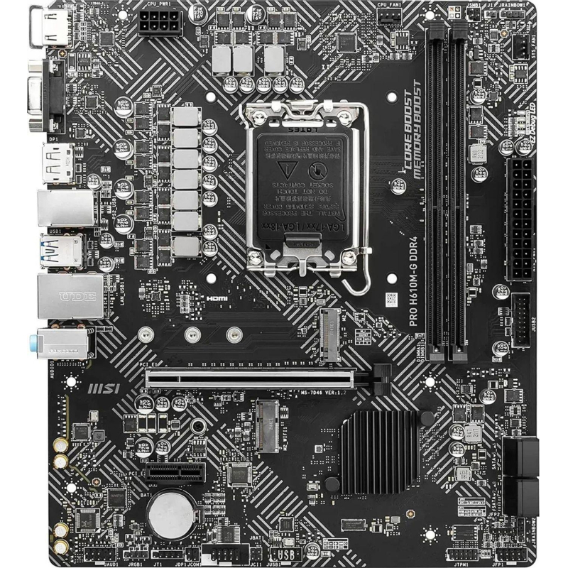 Материнская плата MSI PRO H610M-G DDR4(PRO H610M-G DDR4) - фото 2