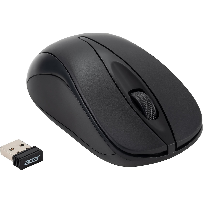 Мышь компьютерная Acer OMR131 черн. оптичес. (1000dpi) беспровод,USB (2but) - фото 1