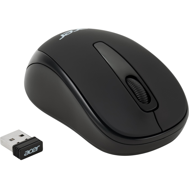 Мышь компьютерная Acer OMR133 черн. оптич. 1000dpi/2but беспровод. USB - фото 1