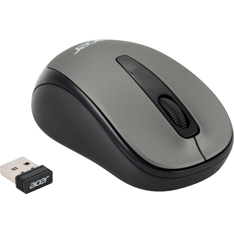 Мышь компьютерная Acer OMR134 серый оптичес. 1000dpi/2but беспровод. USB - фото 1