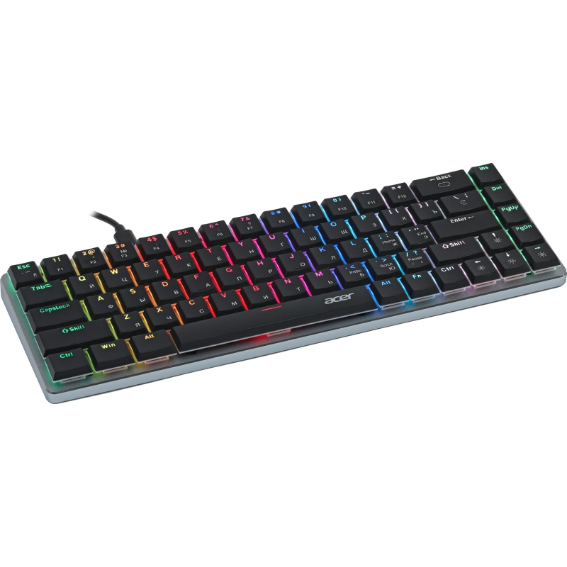 Клавиатура Acer OKW302 механичес. серебр. USB for gamer LED (ZL.KBDCC.01C) - фото 5