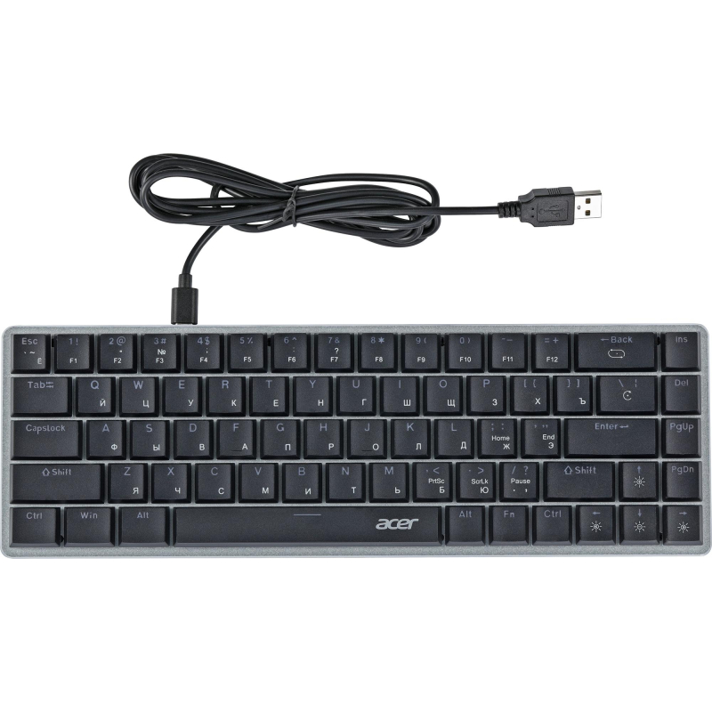 Клавиатура Acer OKW302 механичес. серебр. USB for gamer LED (ZL.KBDCC.01C) - фото 10