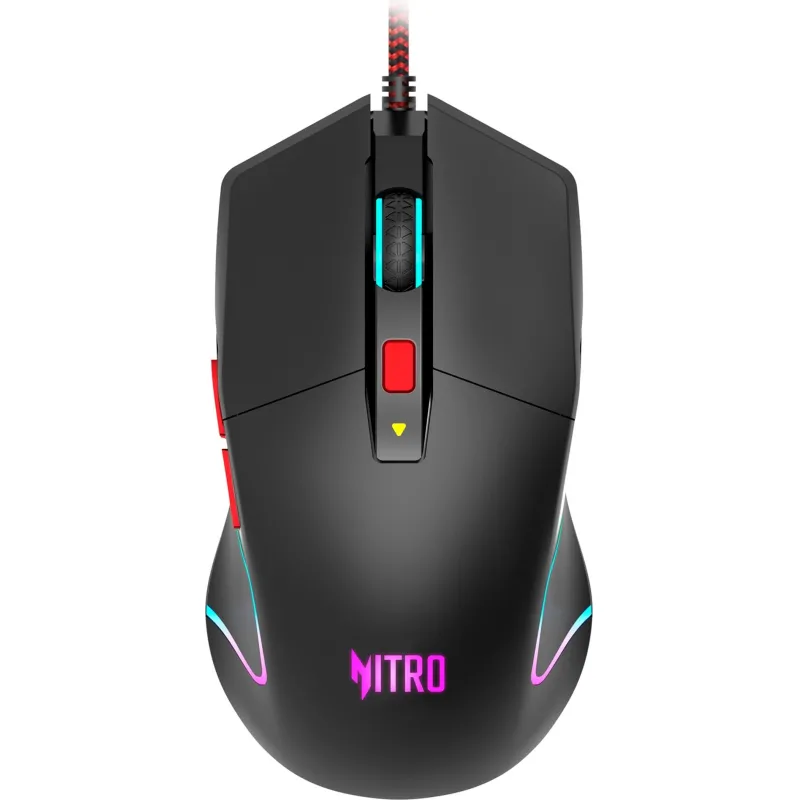 Мышь компьютерная Acer Nitro OMW301 черный оптическая 7200dpi/6but USB - фото 1