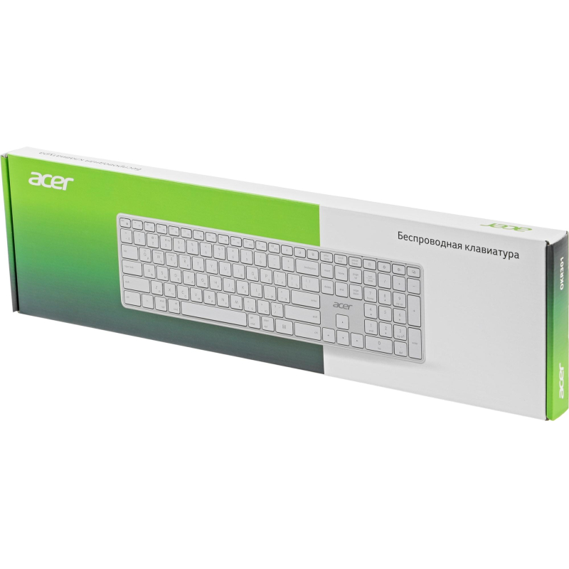 Клавиатура Acer OKR301 бел/серебр беспровод USB  BT/Radio (ZL.KBDEE.015) - фото 11