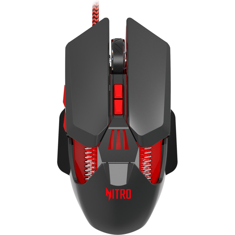 Мышь компьютерная Acer Nitro OMW302 черный оптическая (7200dpi/7but) USB - фото 1