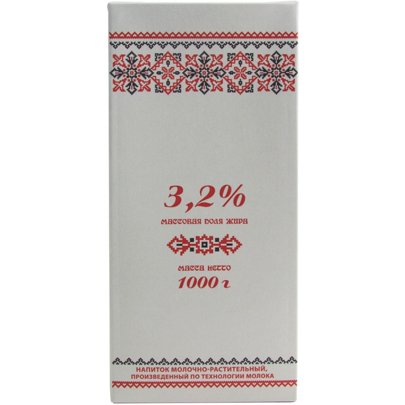 Напиток Славянские кружева молочно-растительный, СЛИМ, 3,2% 973 мл - фото 1