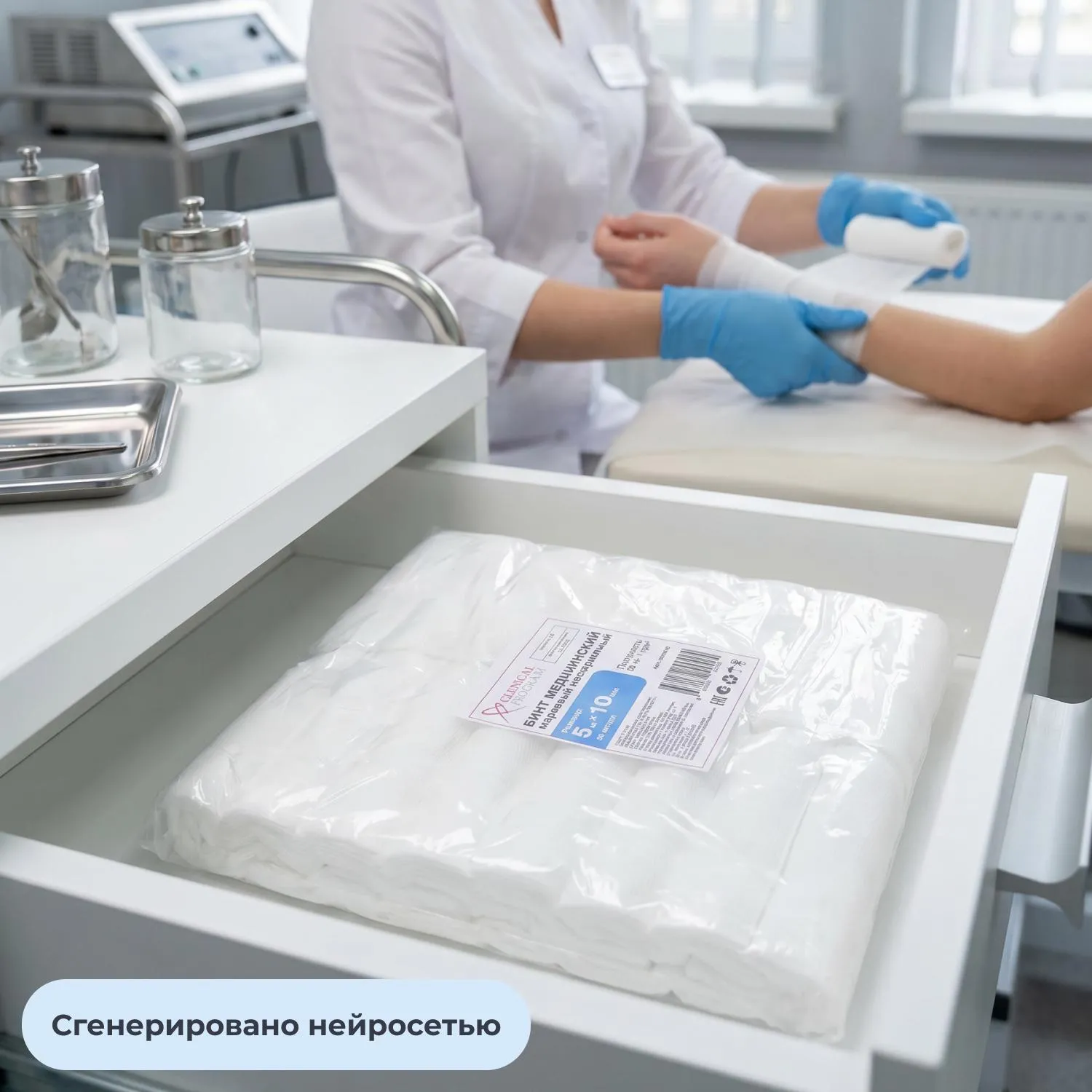 Бинт марлевый н/с 5мx10см, пл.36г, 30шт/уп - фото 2