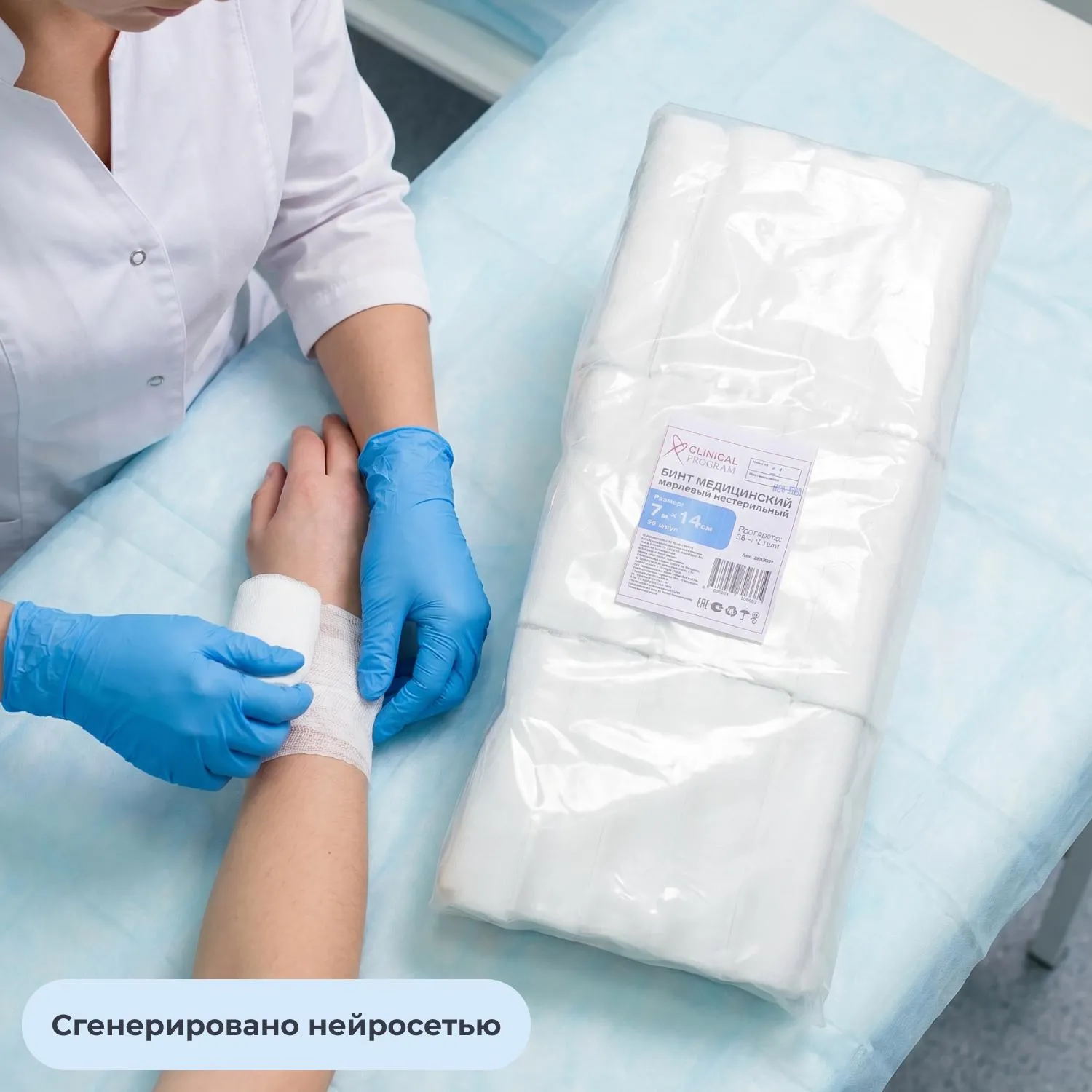 Бинт марлевый н/с 7мx14см, пл. 28г, 36шт/уп - фото 2