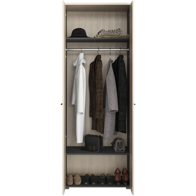 Корпус гардероба К-Loft 241H002 выс.2106 дуб скандин./графит - фото 3