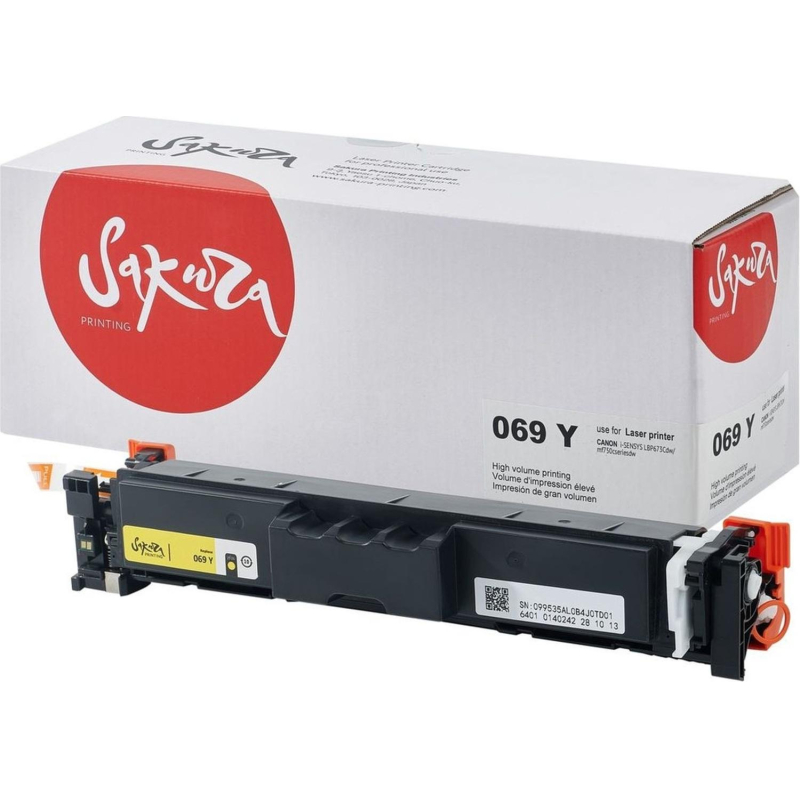 Картридж лазерный Sakura 069Y жел. для Canon LBP673Cdw/MF752Cdw/MF754Cdw - фото 2