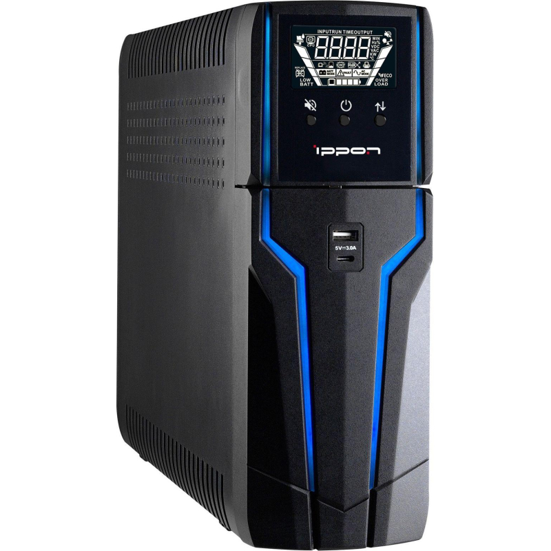 ИБП Ippon Game Power Pro 1000 600Вт 1000ВА черный (1908308) - фото 2