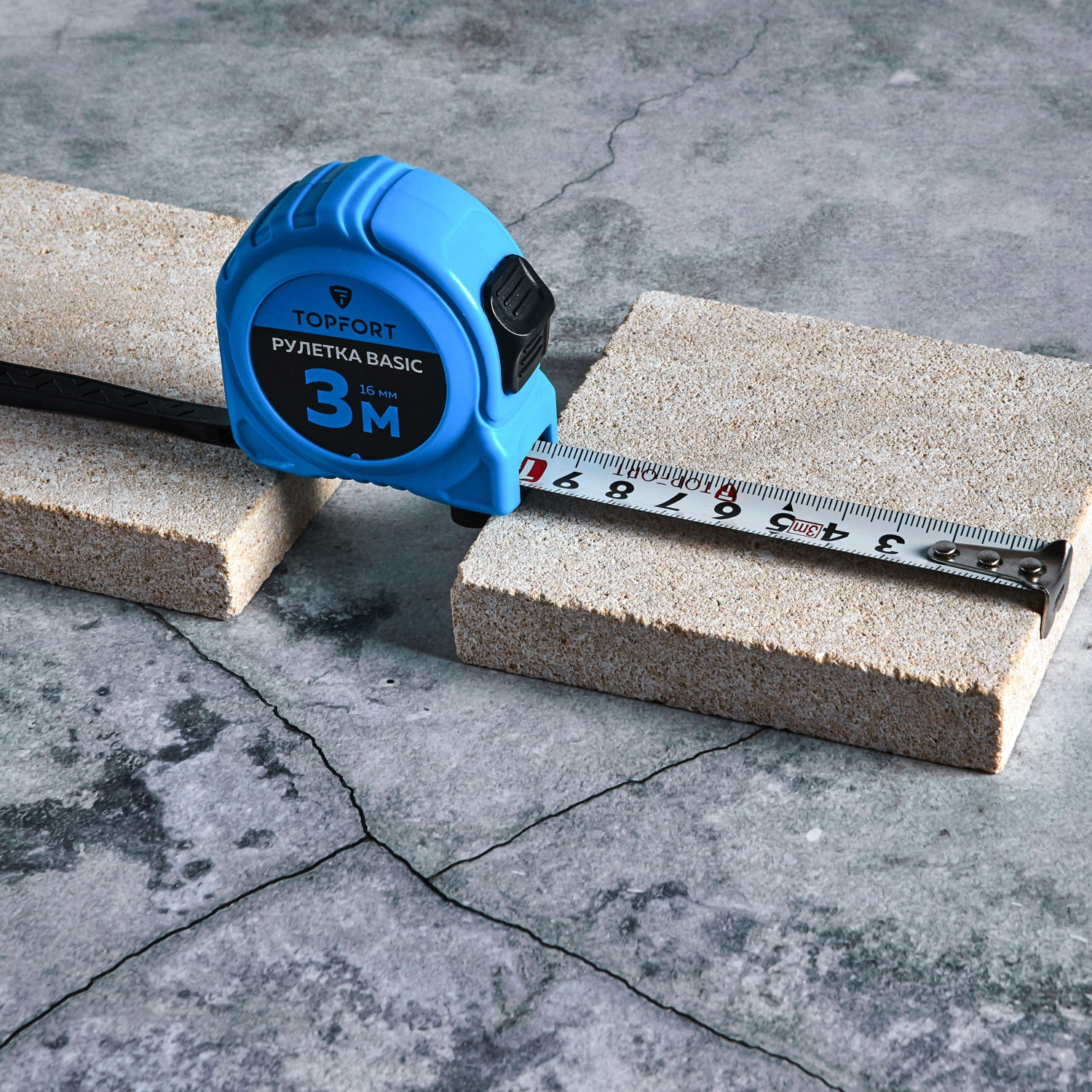 Рулетка Topfort BASIC 3мх16мм, пласт корпус, 2 стопора - фото 12