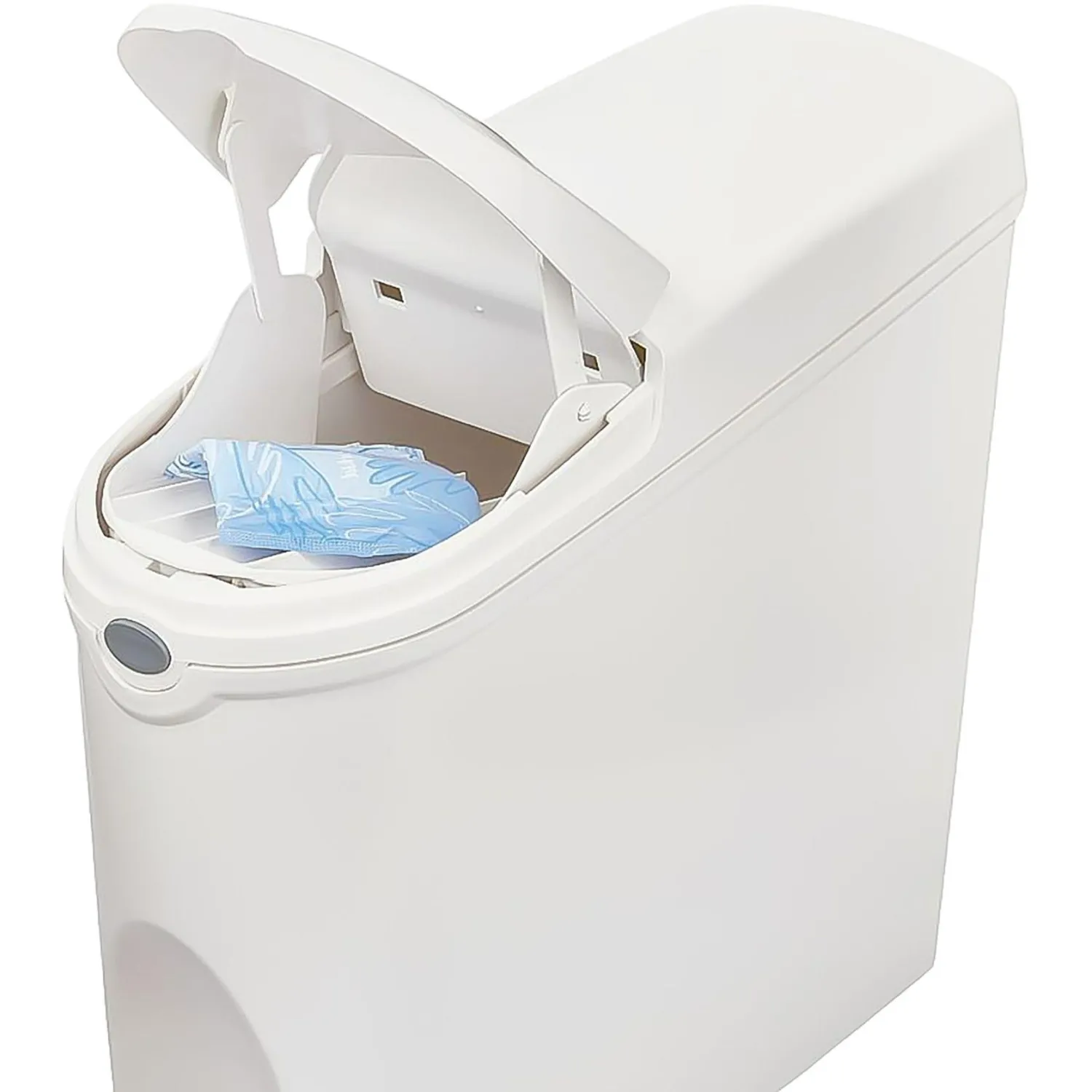 Ведро мусорное с педалью Luscan Slim 20 л, белое, пластик - фото 6