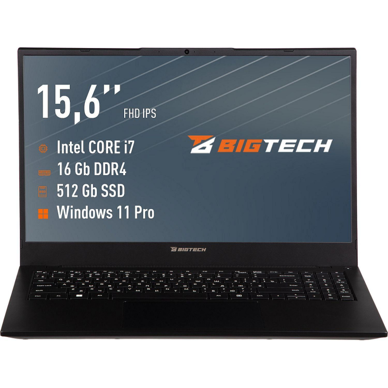 Ноутбук BigTech R157 (R157-I5B9W) i7-1255U/16Gb/512Gb SSD/15.6/W11P - фото 1