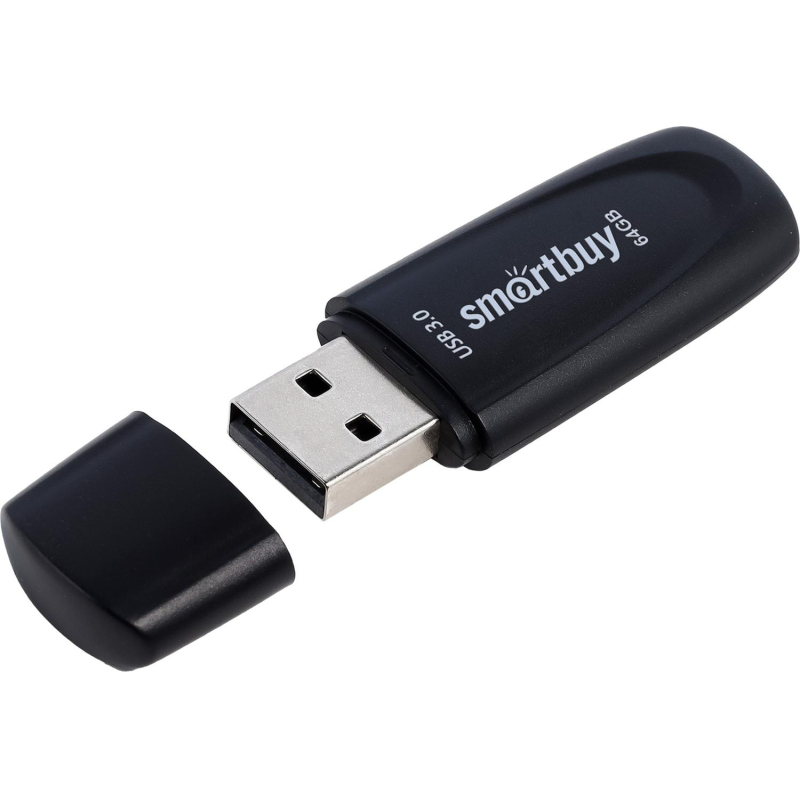 Флеш-память Smartbuy UFD 3.0/3.1 64GB Scout Black (SB064GB3SCK) - фото 3
