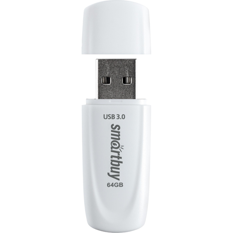 Флеш-память Smartbuy UFD 3.0/3.1 64GB Scout White (SB064GB3SCW) - фото 3