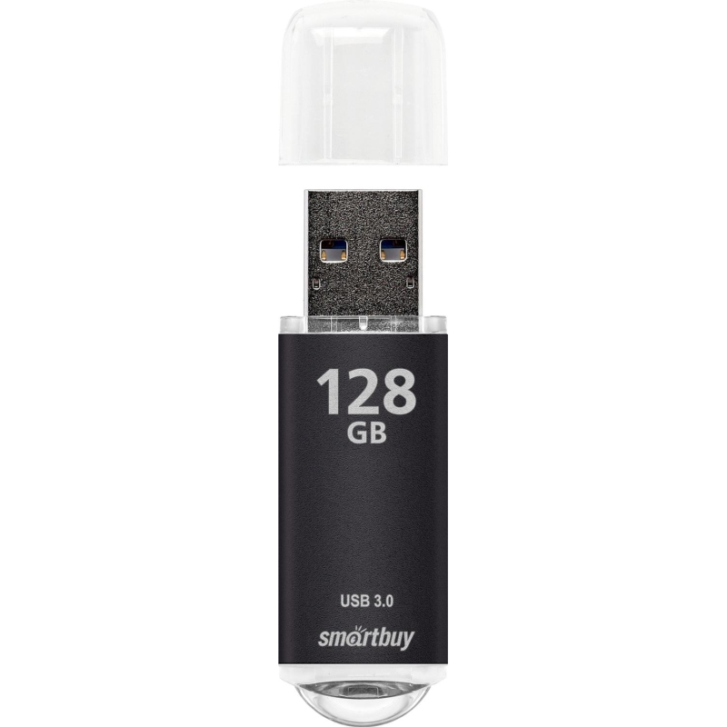 Флеш-память Smartbuy UFD 3.0/3.1 128GB V-Cut Black (SB128GBVC-K3) - фото 3