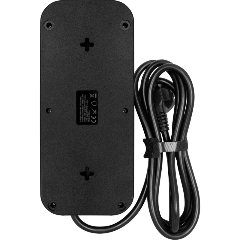Сетевой фильтр Powercom SP-08 USB03AB 3,0 m (8 розеток) черный - фото 3