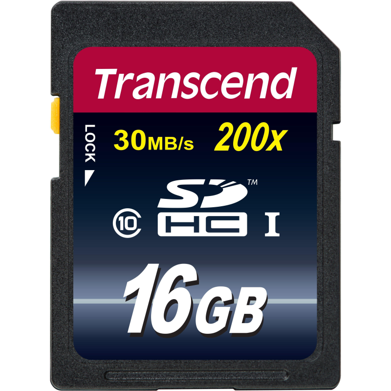 Карта памяти Transcend Premium SDHC 16Gb UHS-I Cl10, TS16GSDHC10 - фото 1
