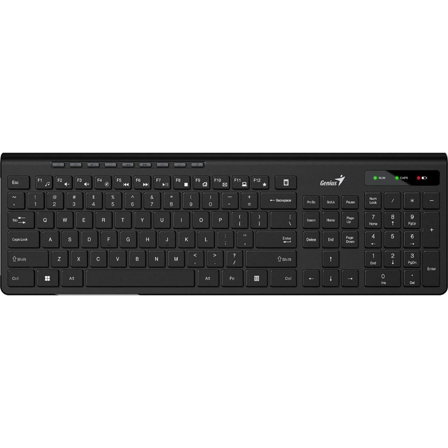 Клавиатура Genius SlimStar 7230, беспроводная мультимедийная, черный - фото 1