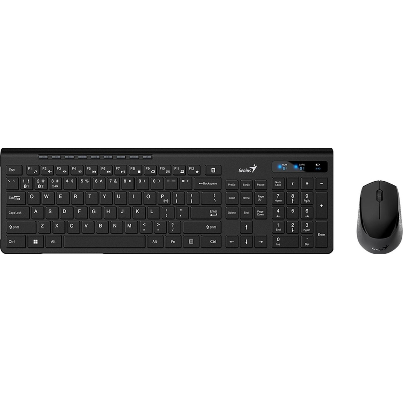 Набор клавиатура+мышь Genius SlimStar 8230, беспроводной, черный - фото 1