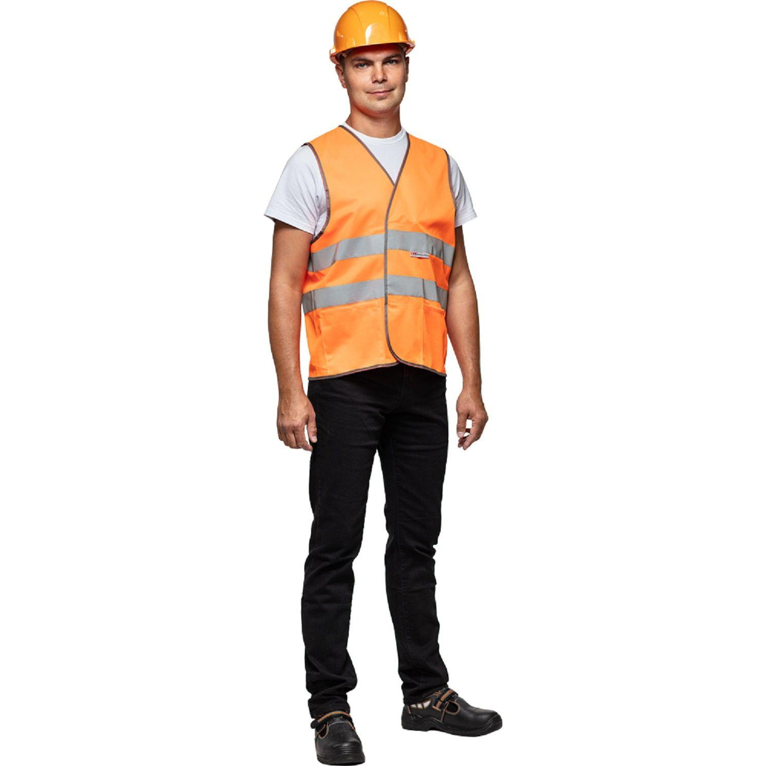 Жилет сигнальный Тип1Т, цв.оранж.(р.ХL/52-54) - фото 2