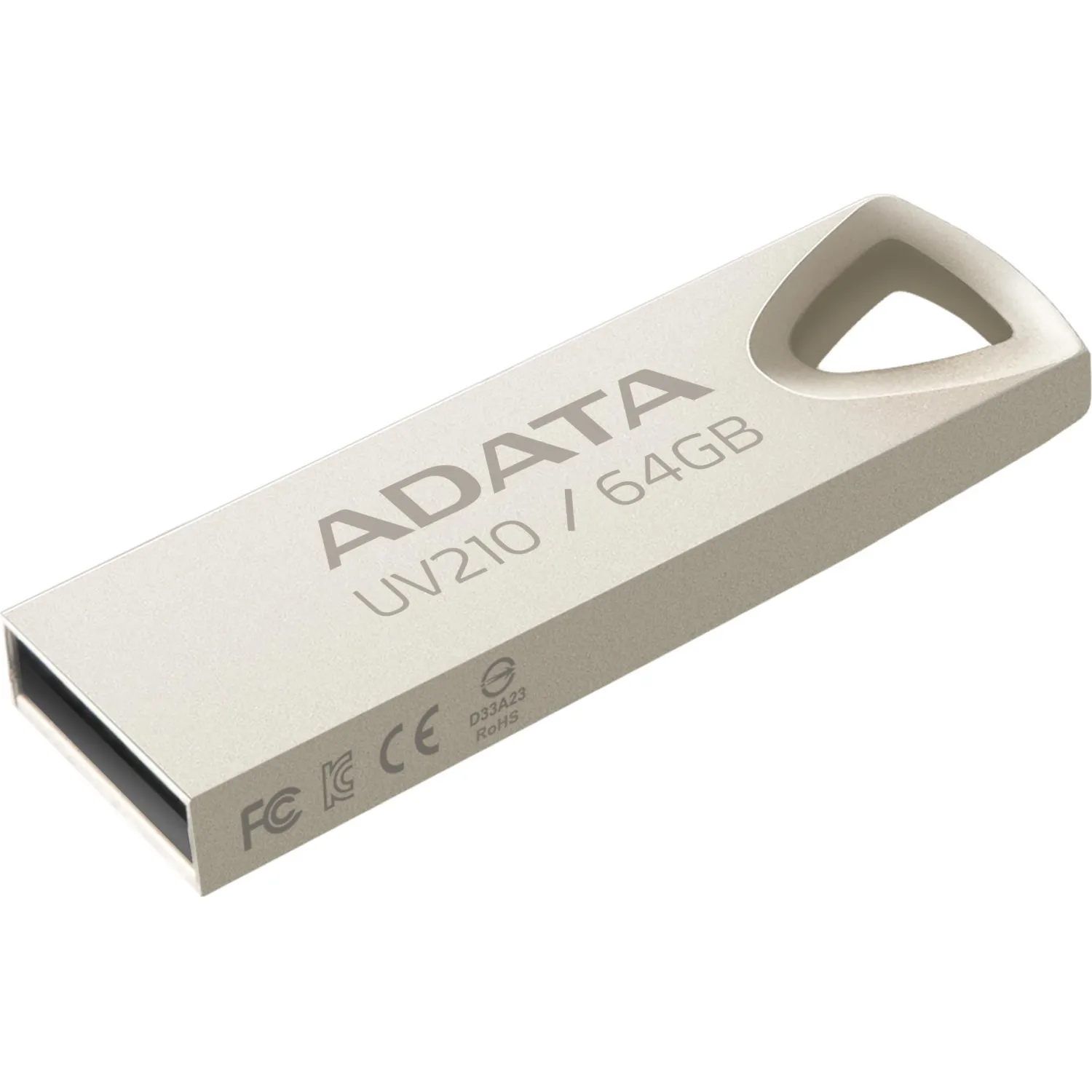 Флеш-память ADATA 64GB AUV210-64G-RGD SILVER - фото 2