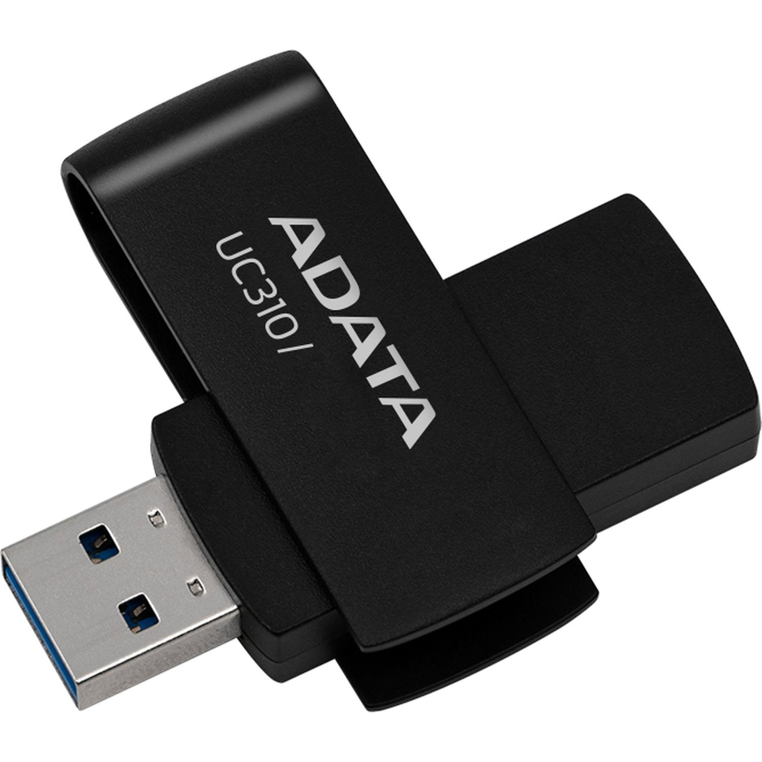 Флеш-память ADATA 128GB UC310-128G-RBK BLACK\GR - фото 2