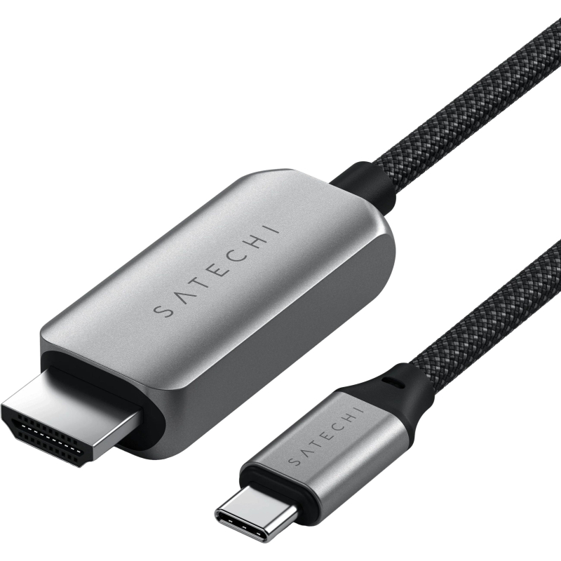 Кабель Satechi USB-C To HDMI 2.1 8K Cable. Цвет: серый космос - фото 1