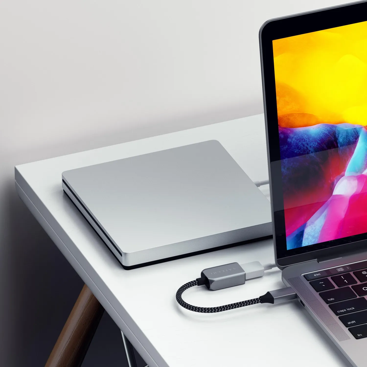 Кабель адаптер Satechi USB-C to USB 3.0. Цвет серый космос - фото 6