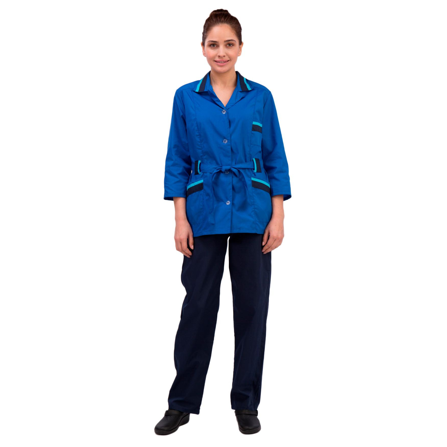 Костюм для горничных и уборщиц у04-КБР вас/син (р.60-62)р.170-176 - фото 1