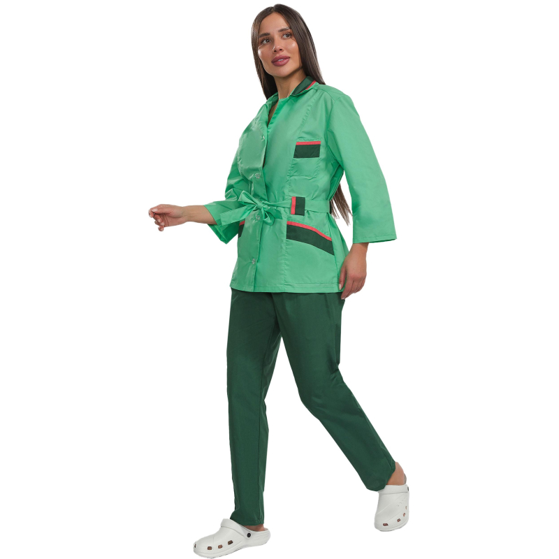 Костюм для горничных и уборщиц у04-КБР салатов/зел(р.56-58)р.158-164 - фото 12