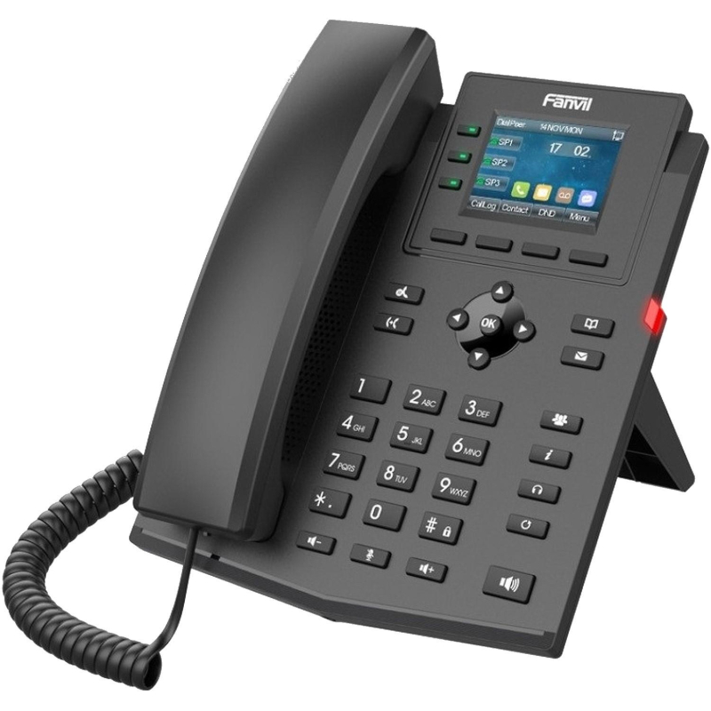 IP-телефон Fanvil X303 2xE 10/100, 2,4, HD voice, 4 SIP, Opus+IPV6, PSU - фото 2