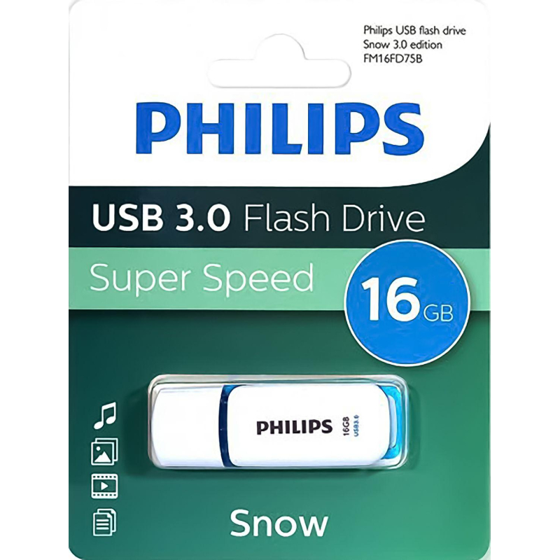 Флеш-память PHILIPS SNOW3.0 16GB, USB 3.0 - фото 3