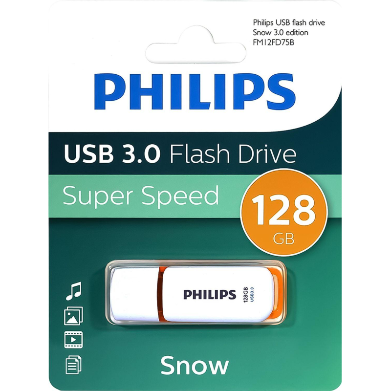 Флеш-память PHILIPS SNOW3.0 128GB, USB 3.0 - фото 3