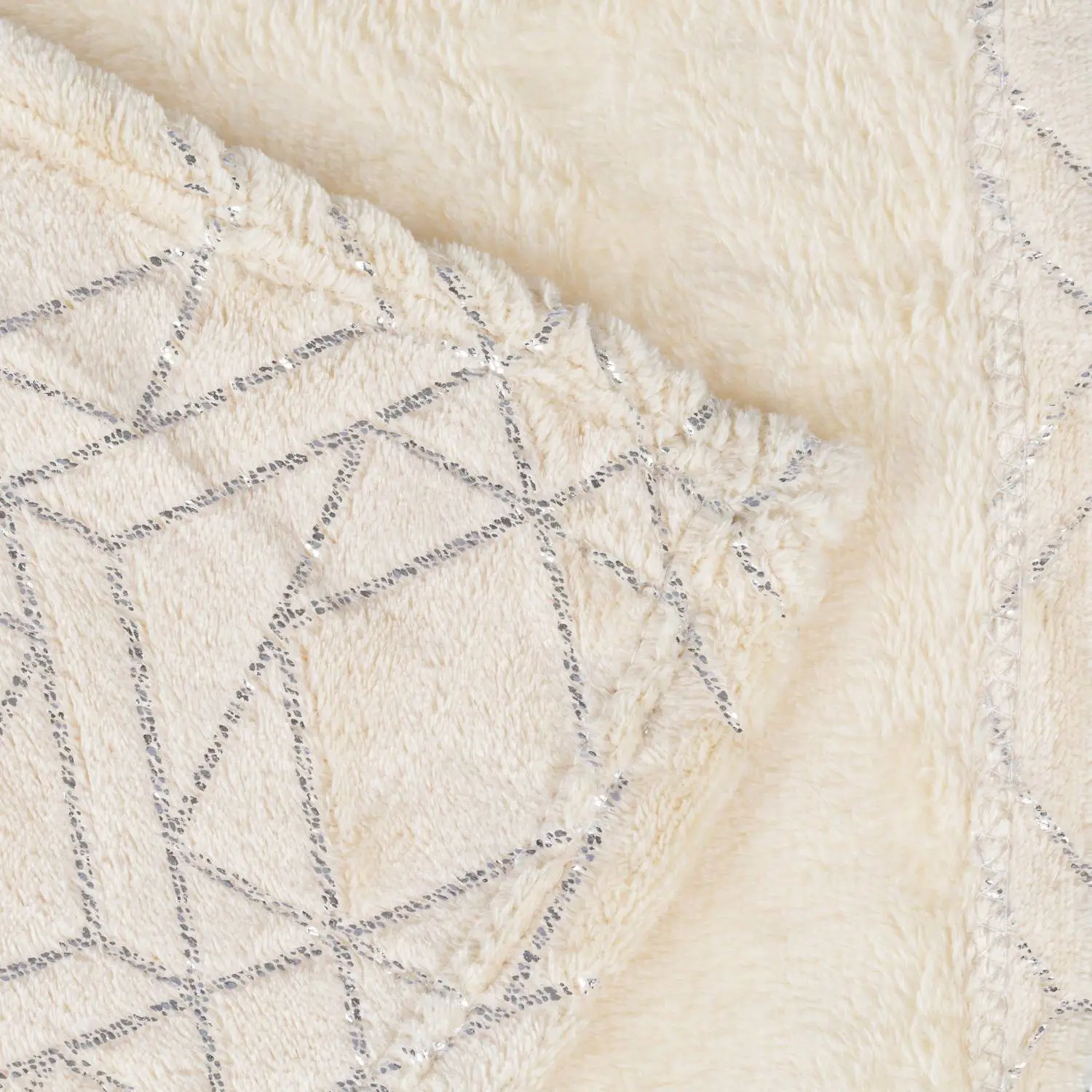 Плед микрофибра Luscan, фольга бежевый 200х220 - фото 3