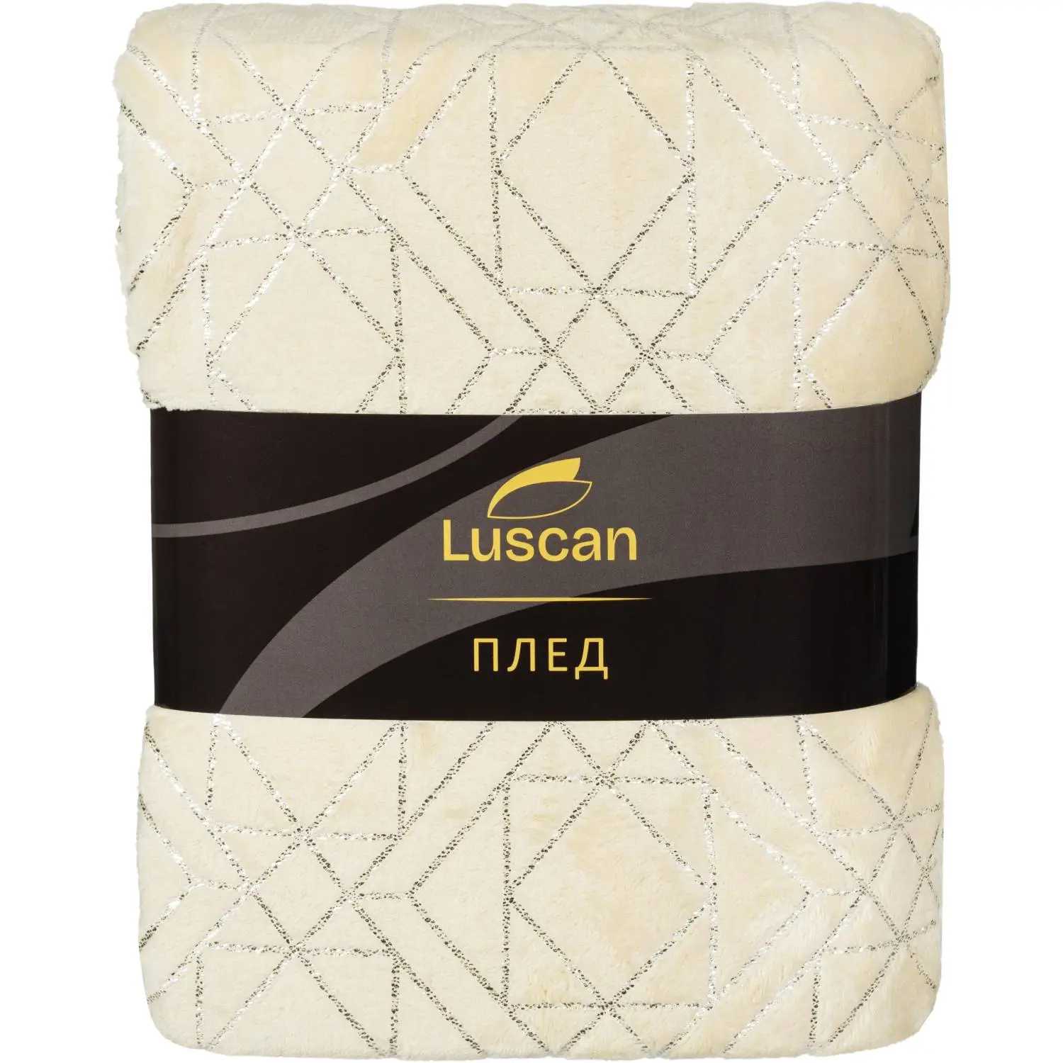 Плед микрофибра Luscan, фольга бежевый 200х220 - фото 5
