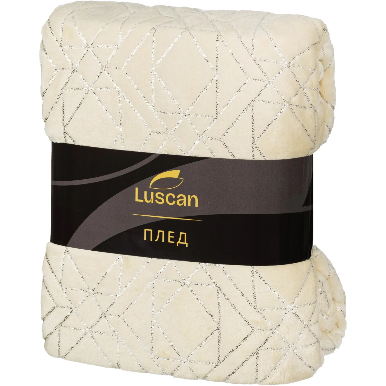 Плед микрофибра Luscan, фольга бежевый 200х220 - фото 6
