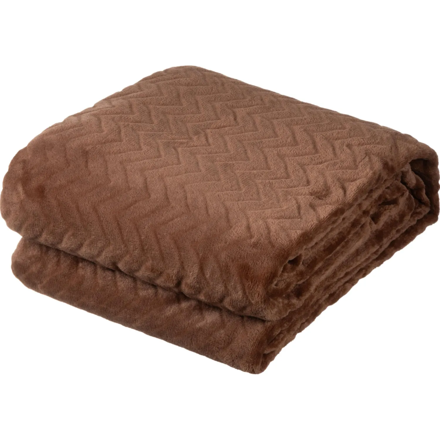 Плед микрофибра Luscan, фактура кофейный 200х220 - фото 1