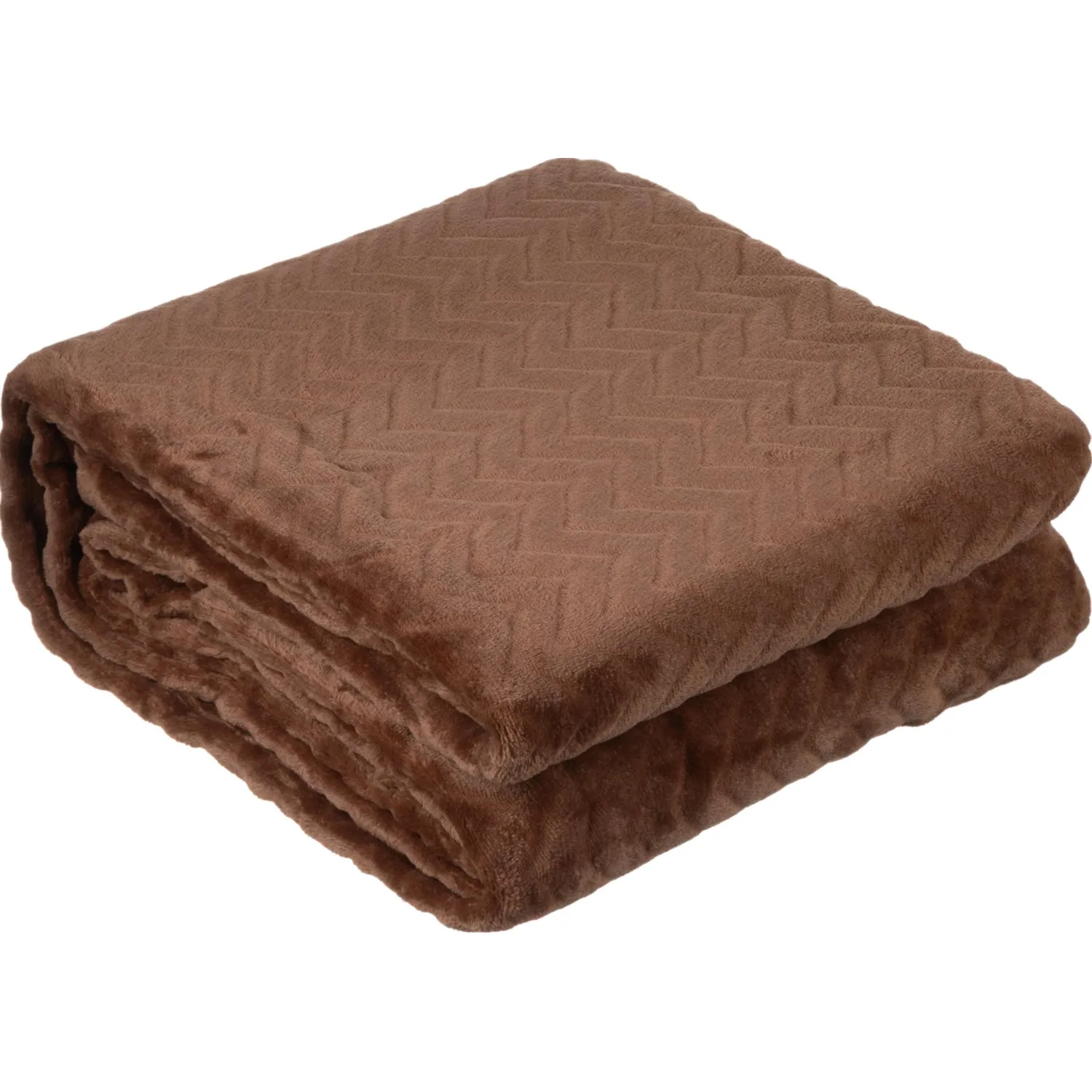 Плед микрофибра Luscan, фактура кофейный 200х220 - фото 2